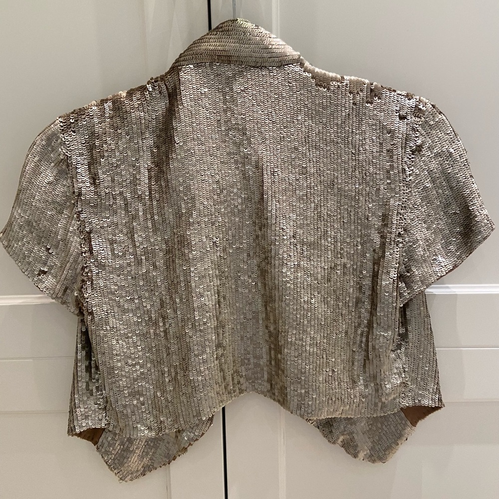 Yigal Azrouel gold sequin shrug